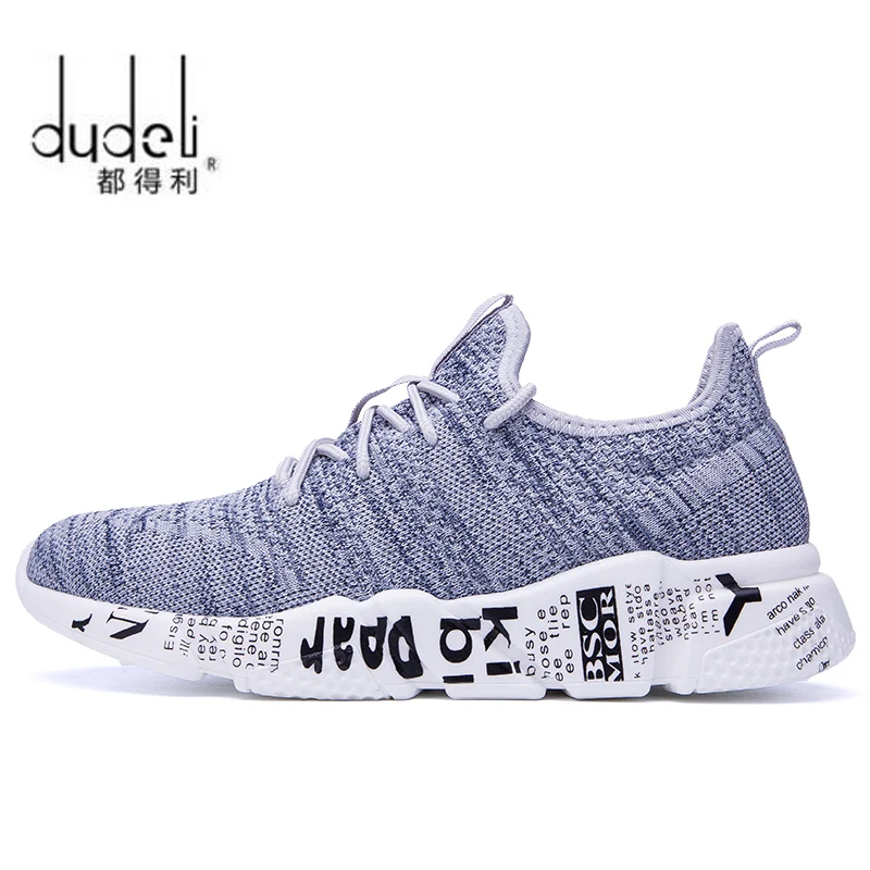 DUDELI/мужская повседневная обувь; дышащая мужская обувь; Tenis Masculino; обувь; zapatos hombre Sapatos; Уличная обувь; мужские кроссовки; размеры 39-46 - Цвет: 189W grey
