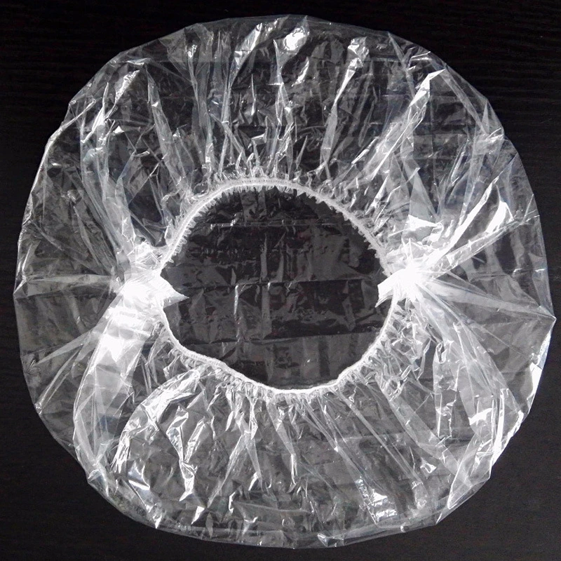 Одноразовая пластиковая шапочка для душа большая эластичная ванны женщин спа