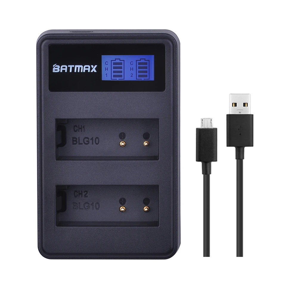 Аккумулятор Batmax 2 шт. двойное зарядное устройство USB для телефона Panasonic BLG10E BLG10GK