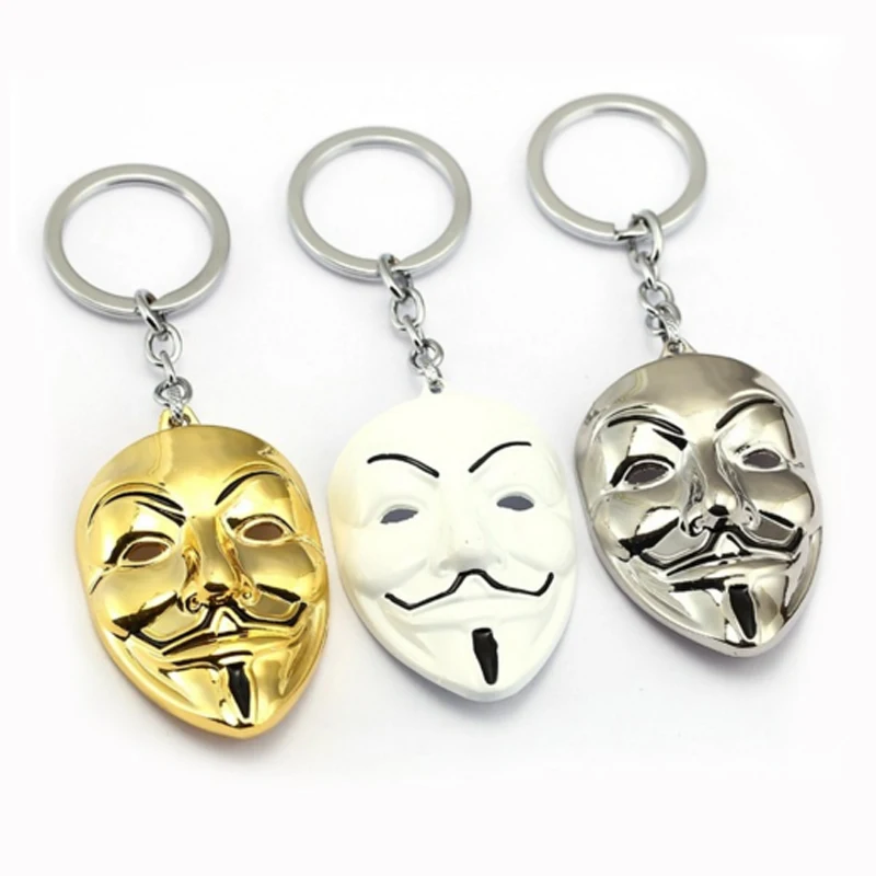 Ювелирные изделия MQCHUN V for Vendetta фильм брелок анонимная Маска Гая металлический