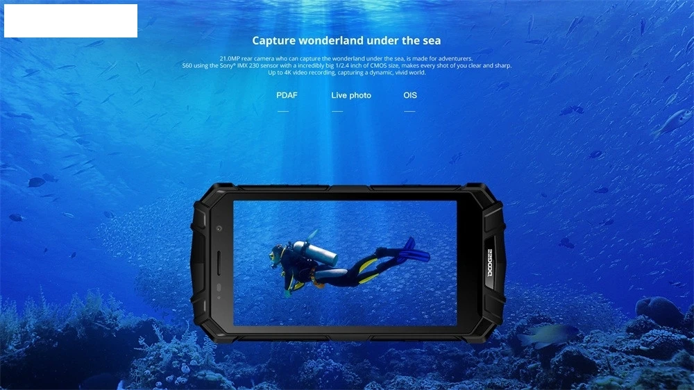 DOOGEE S60 5,2 дюймов IP68 6 ГБ ОЗУ 64 Гб ПЗУ Восьмиядерный 2,5 ГГц 4G смартфон S.14