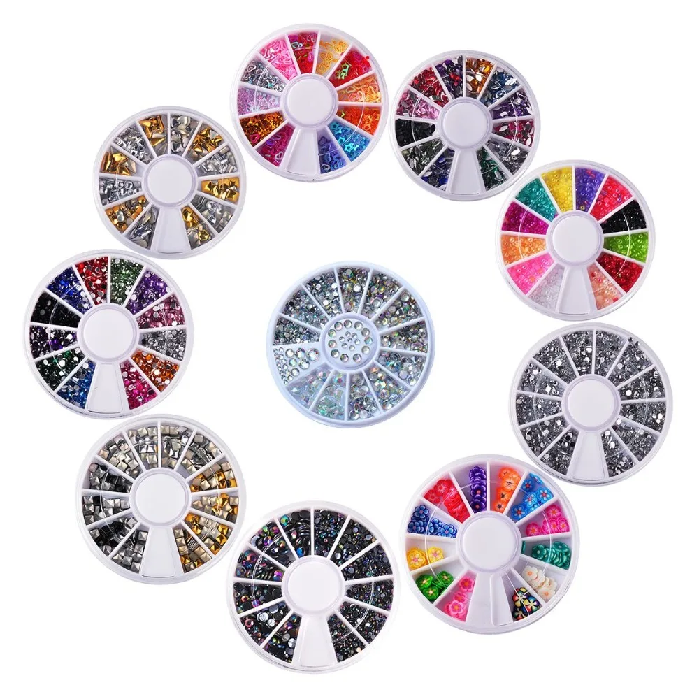 9 видов 3d украшения для ногтей Акриловые Алмазные формы стразы дизайна