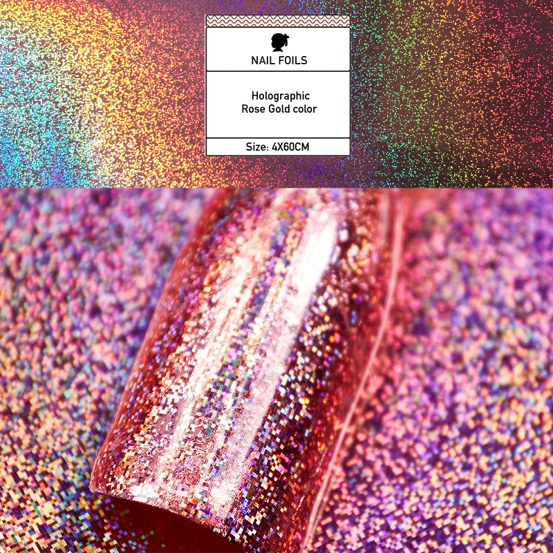 Розовое золото galaxy hoho nail радужные хромированные ногти переносная фольга|nail transfer