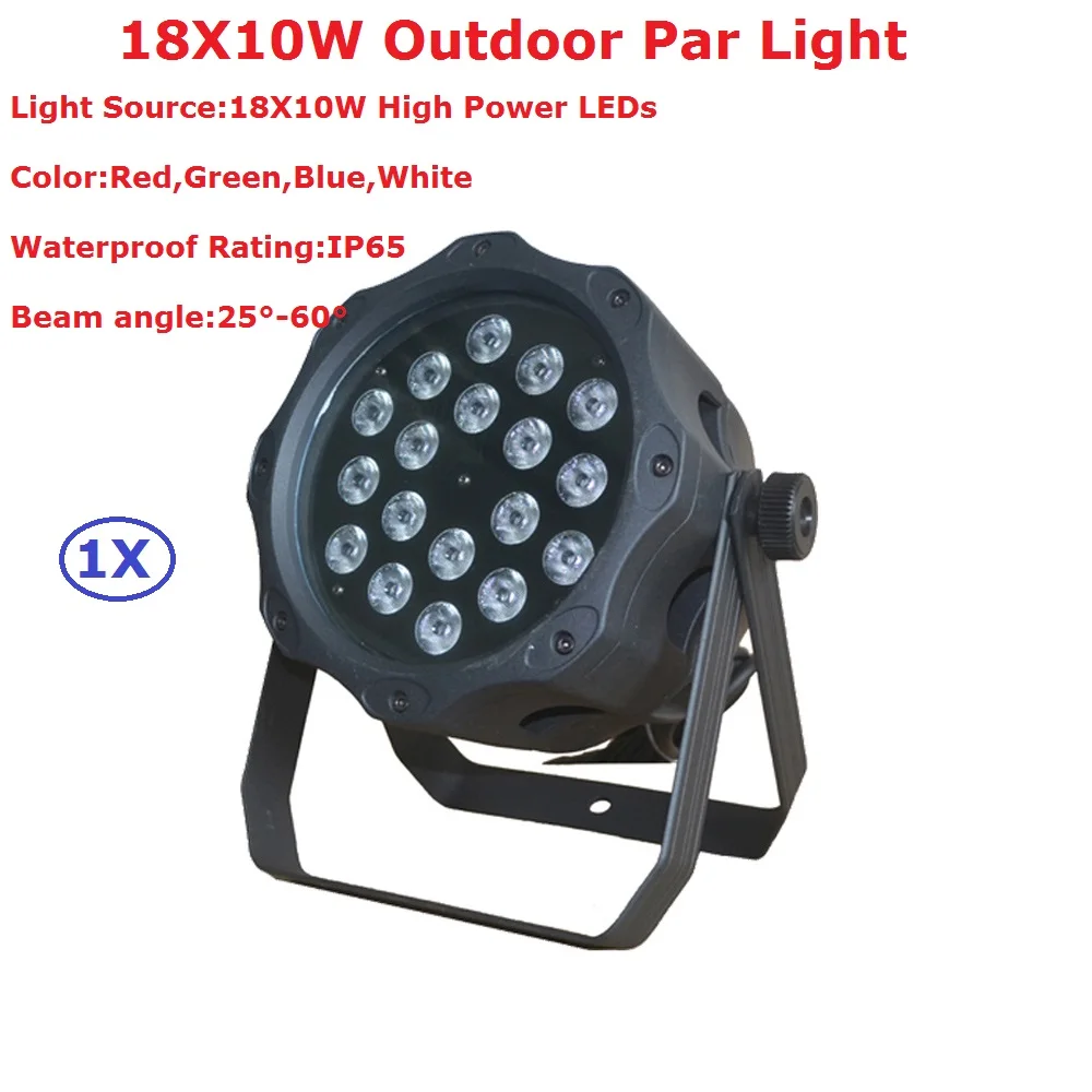 2019 водонепроницаемый Светодиодный прожектор Par Can 18X10W 4 в 1 RGBW светодиодный Light