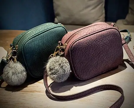 2017 осенняя и зимняя новая модная матовая маленькая квадратная сумка с шариками