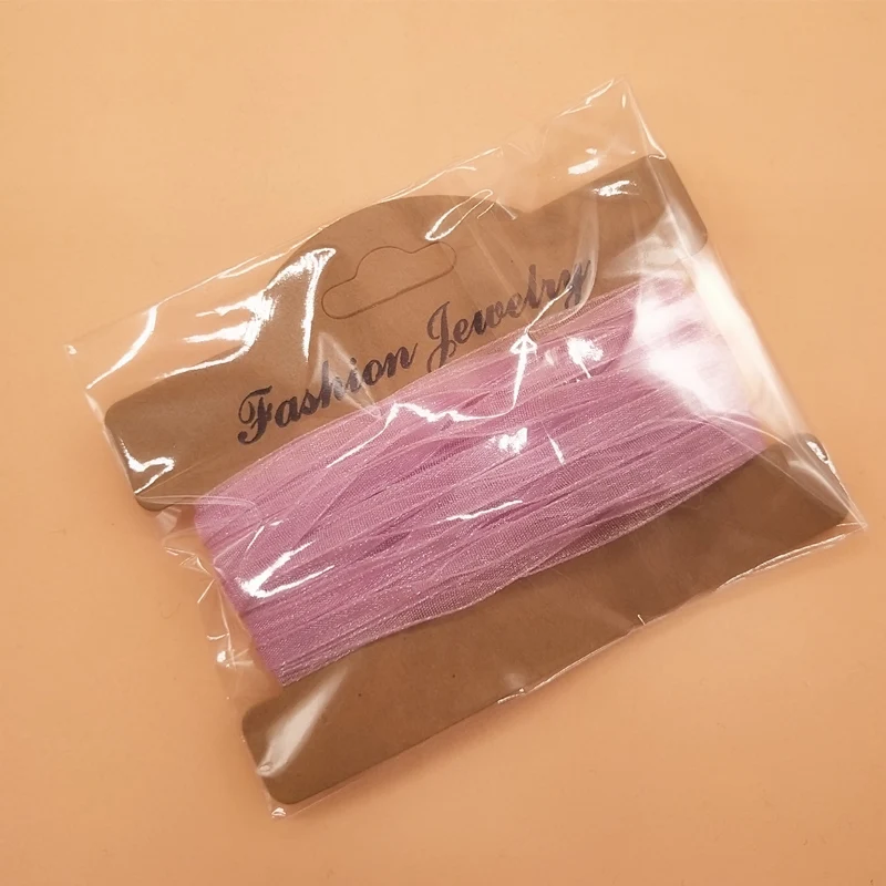 Лента шифоновая Прозрачная Кружевная шириной 3 мм 20 метров | Ленты