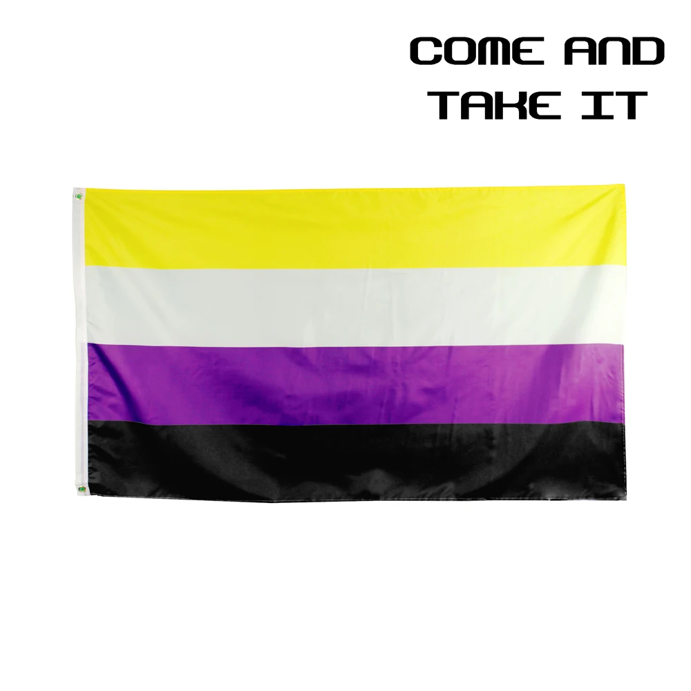 

90*150cm NB Pride Genderqueer GQ Gender Identity NONBINARY Non-Binary flag For Decoration