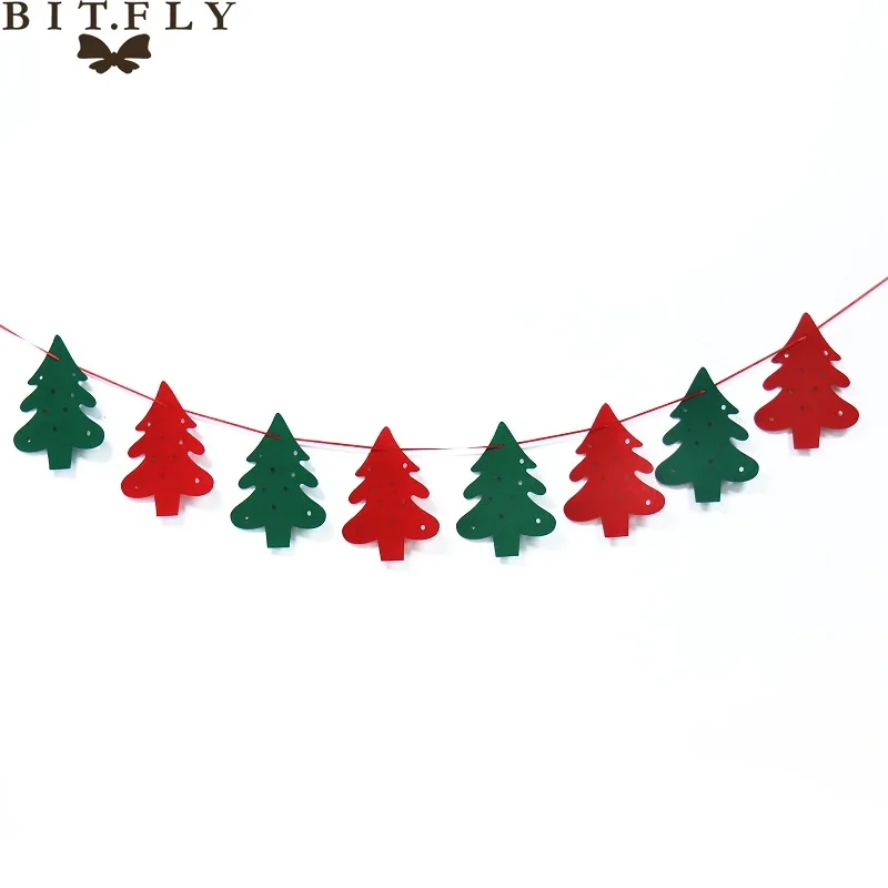 Christmas tree BIT. FLY рождественские украшения 3M чулок баннер Рождественский нетканый материал подвесные украшения праздничные вечерние Diy Noel новогодний декор - Цвет: Christmas tree