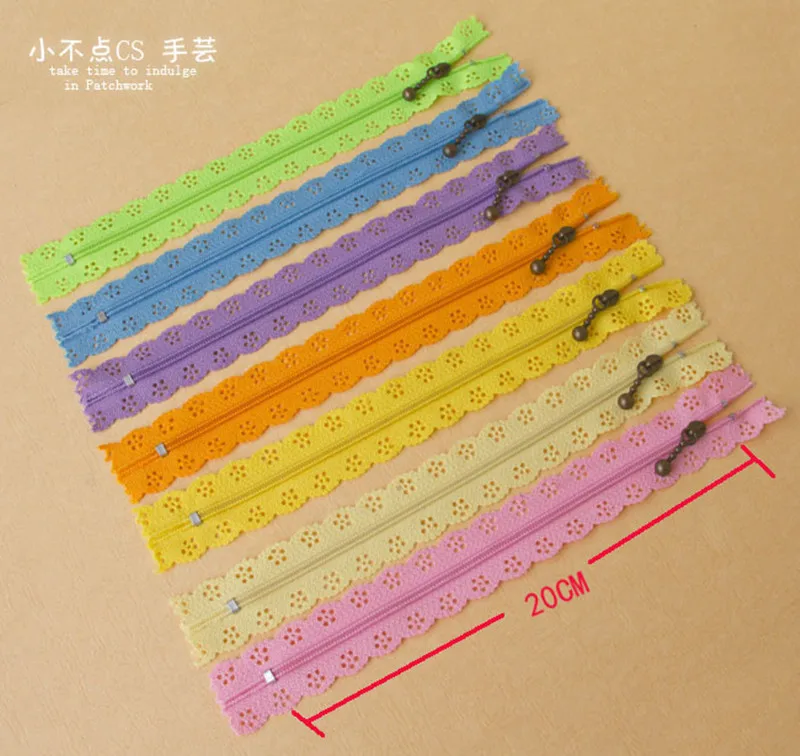 20 см кружевная молния античная бронза Съемник 24 цвета смешанные 50 шт./лот цветок