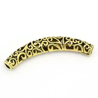 doreenbeads zinc metal alloy spacer beads tubes gold color flower hollowabout 6 6cm2 58x 12mmholeapprox 5 2mm 6mm1 piece