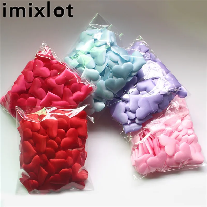 Imixlot 100 шт./лот цветные лепестки в форме сердца для свадебной церемонии свадебные