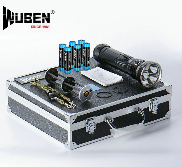 WUBEN T90 прожектор 3 * CREE XHP70.2 светодиодов Макс. 10000 люмен фонарик 410 метров
