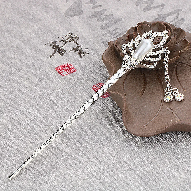 

MOSSOVY Women Fresh Fashion Flower Rhinestone Hair Clips Headwear Jewelry Bridal Wedding Hair Accessories for Female Tiara Pins