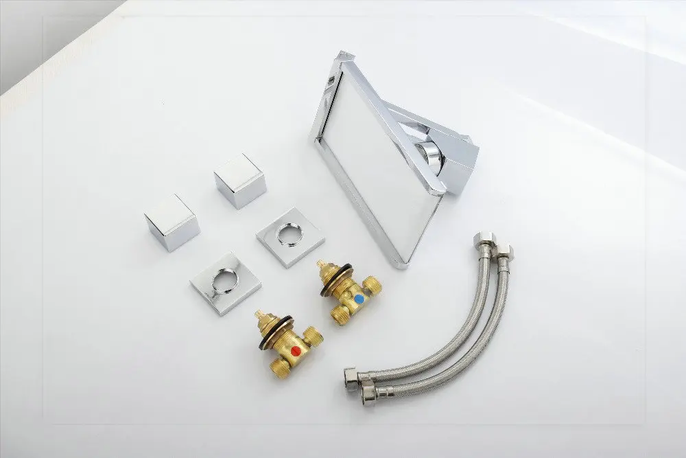 Faucets Bathtub Faucet LED Waterfall Chrome Brass JN6410 Wall Mounted Singel Handle Sink Mixers &amp Taps robinet lavabo au |
