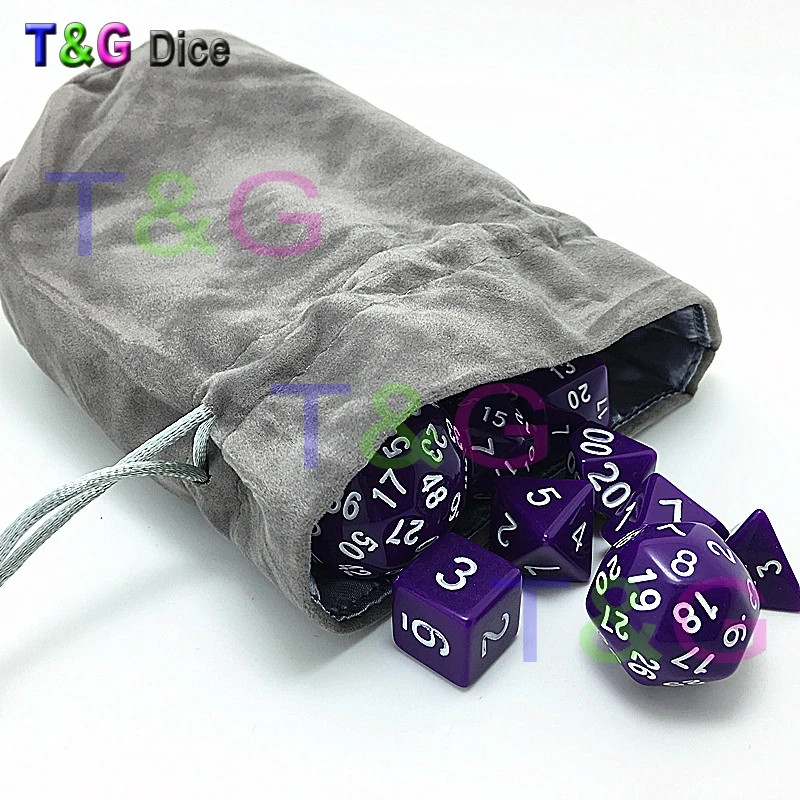 4 цвета кости набор для d & карты настольной игры 10 шт (d60 d30) Бесплатный Бархатный