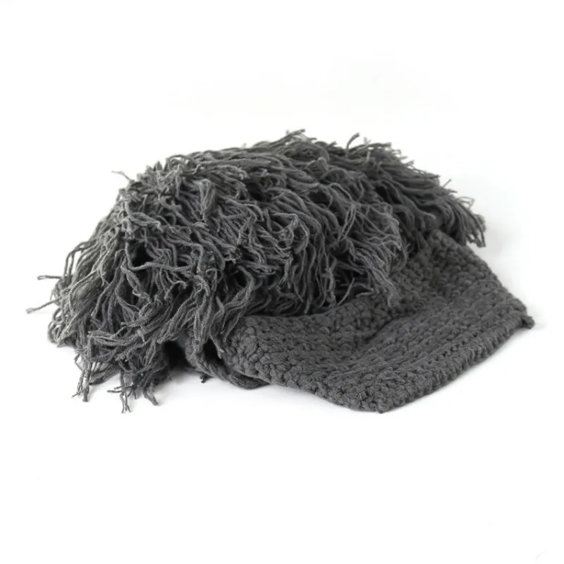 Новый парик шапки для бороды Хобо сумасшедший ученый раста пемена вязаные теплые