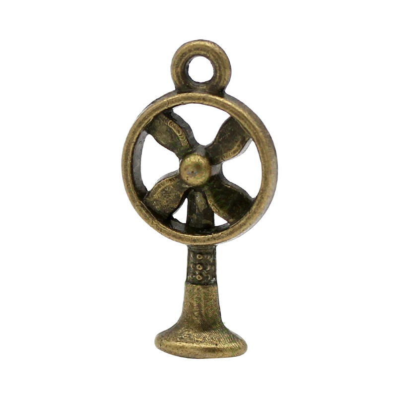

60pcs-Antique бронзовая подвеска в виде вентилятора Подвески 25x12mm