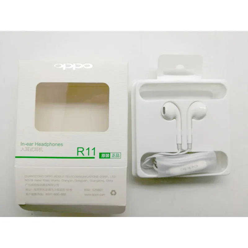 Оригинальный OPPO R11 проводные наушники управления с микрофоном Динамик гарнитура