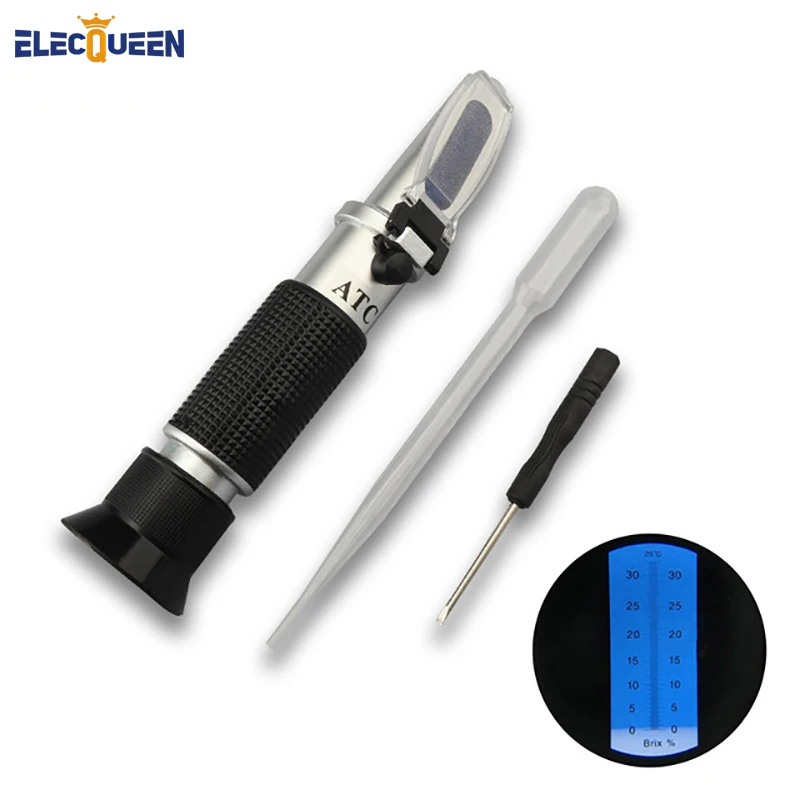 

Beer Alcohol refractometer Hand-held Wine 0~32% Brix Wort SG Food Grade refractometer Homebrew