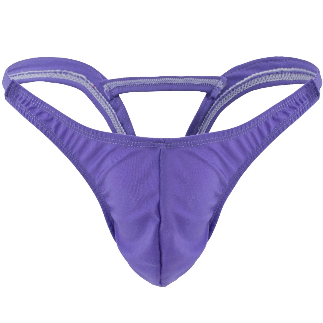 Purple Гей купальники мужские гей купальники выпуклый мешок нижнее белье стринги короткие шорты с перевернутым треугольником сзади купальник трусики - Цвет: Purple