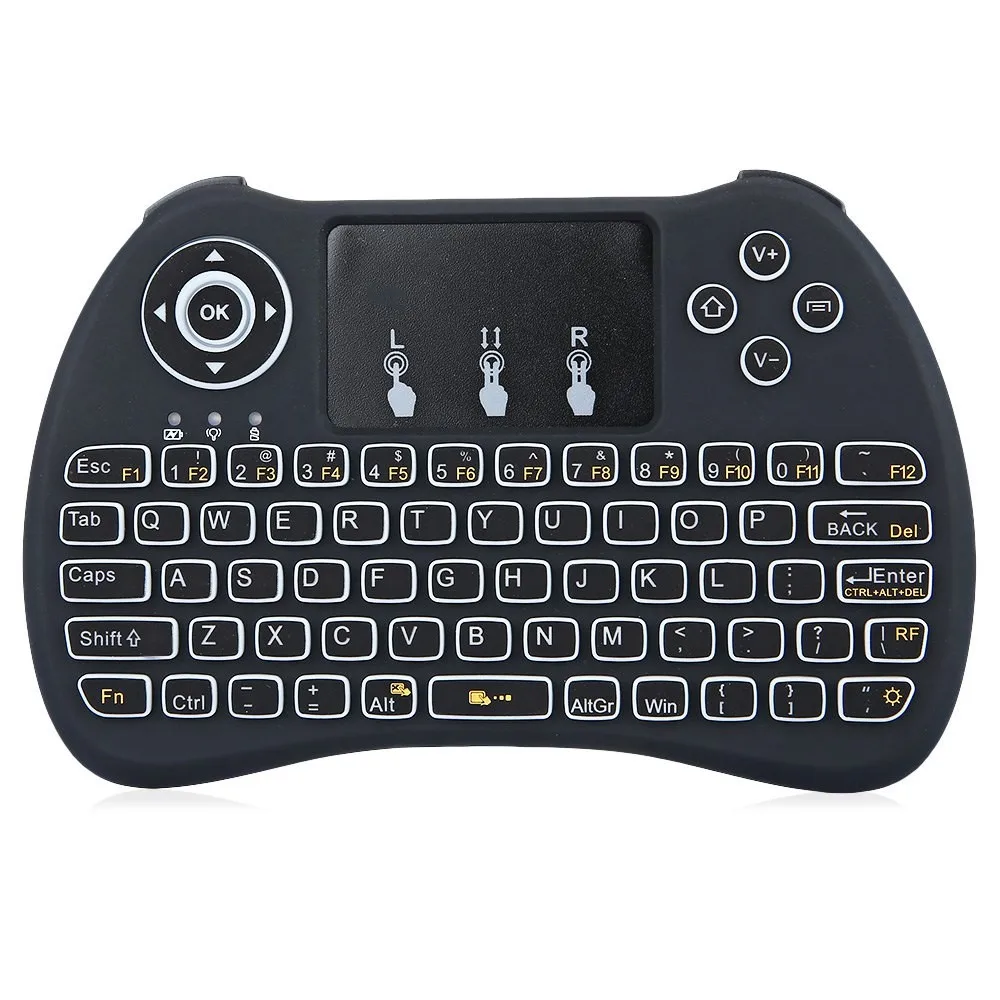 H9 миниатюрная ручная беспроводная клавиатура QWERTY 2 4 ГГц пульт дистанционного