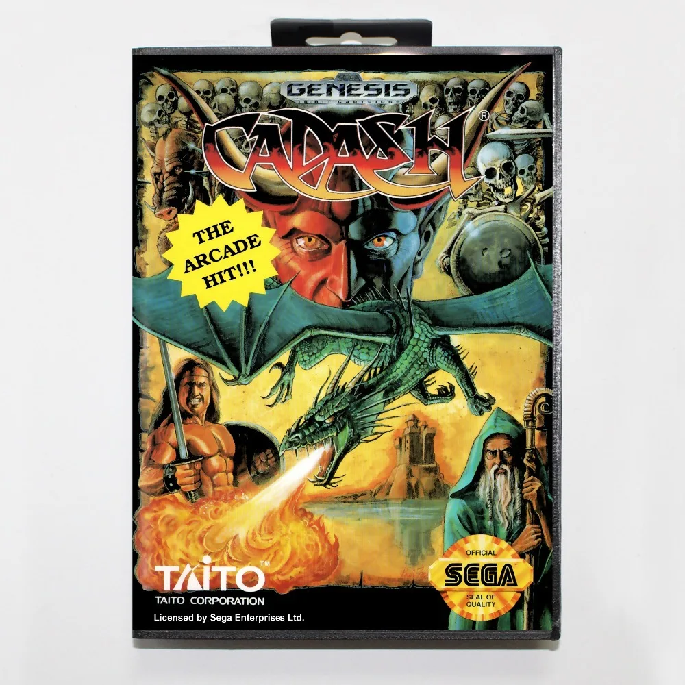 16 бит Sega MD игровой Картридж с розничной коробкой-Cadash карточная игра для Megadrive
