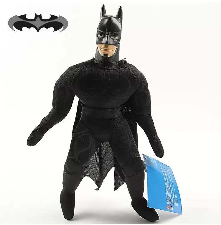 black batman Горячие Мстители Фигурки игрушки 25 см Человек-паук Бэтмен Супермен Железный человек Халк Капитан Америка Тор Marvel Рождественский подарок - Цвет: black batman