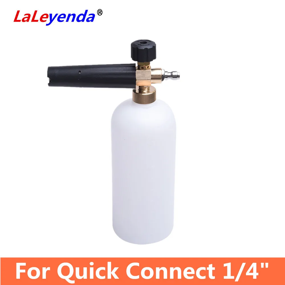 

LaLeyenda High Pressure Washer Snow Foam Gun for 1/4" Quick Start Release Quarter Connector Car Wash Lance fitting Foam Cannon