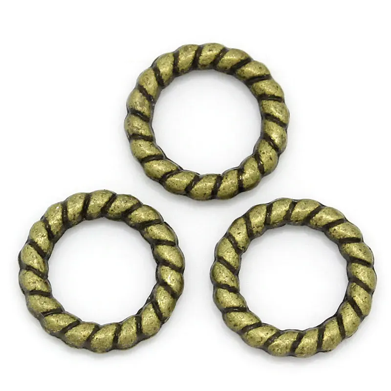 DoreenBeads закрытый пайка из металлического сплава круглые античные бронзовые