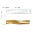 100 шт.лот SW433-TH2 22 мм Золотая пружинная антенна 2,15 dBi диаметр провода: 0,5 мм 433 МГц Антенна RF антенна