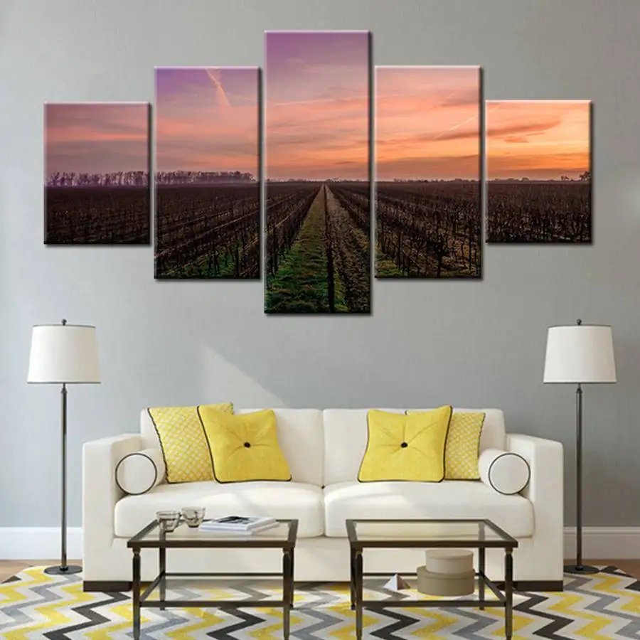 Холст с рисунком пейзажа настенное украшение для спальни изображением гор озера