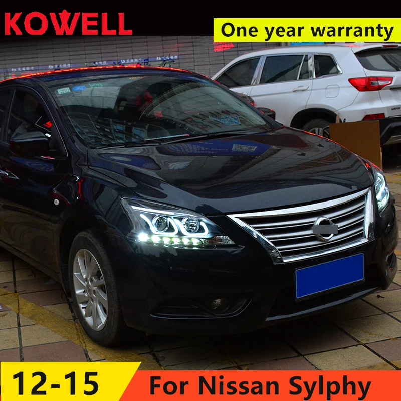 

KOWELL Car Styling Car Styling for Nissan Sylphy Headlights 2012-2015 Sentra LED Headlight LED DRL Bi Xenon Lens High Low Beam