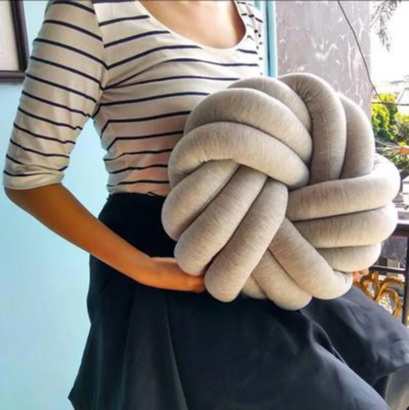 INS New Nordic Style Denmark Knot Handmade Creative Knotted Cojines Pillow Decorative Sofa Sitting Cushion Almofadas Coussin | Дом и сад