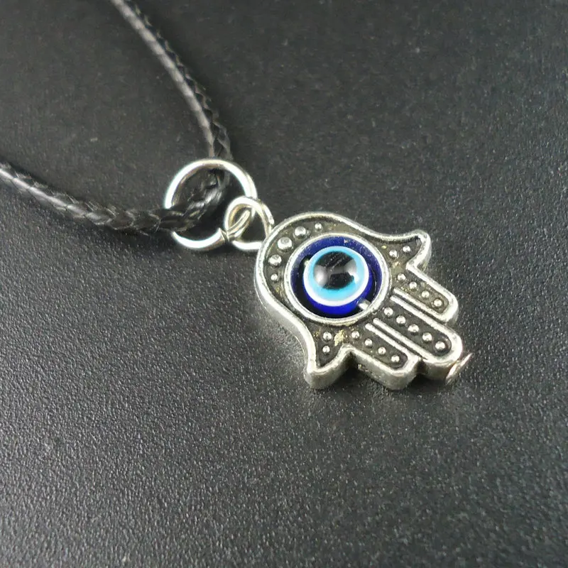 Модный ошейник винтажный кожаный сплав милый бергамот сглаза маленькие подвески