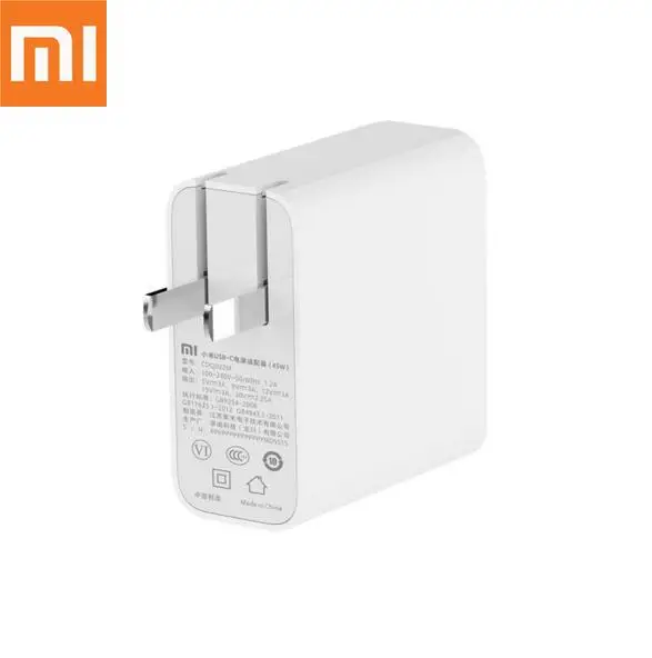 Оригинальный Xiaomi USB-C 45 Вт Быстрое зарядное устройство выход Тип C порт USB PD 2 0 QC 3