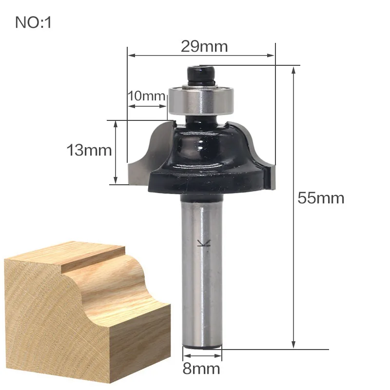 8mm Woodworking Tool Groove Tongue Router Bits CNC End Mill wood Engraving Trimming Tenon Milling Cutter 80528 | Инструменты