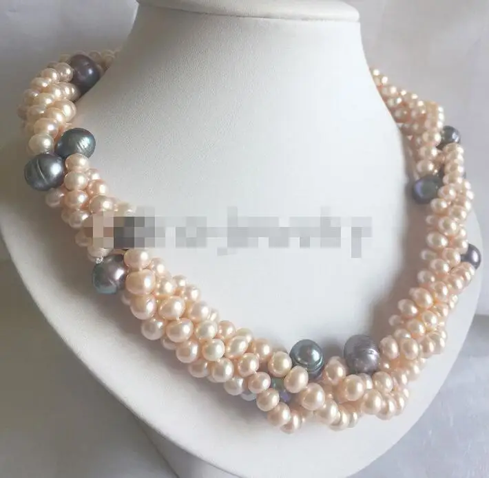 Ожерелье из пресноводного жемчуга красивое ожерелье натурального белого и