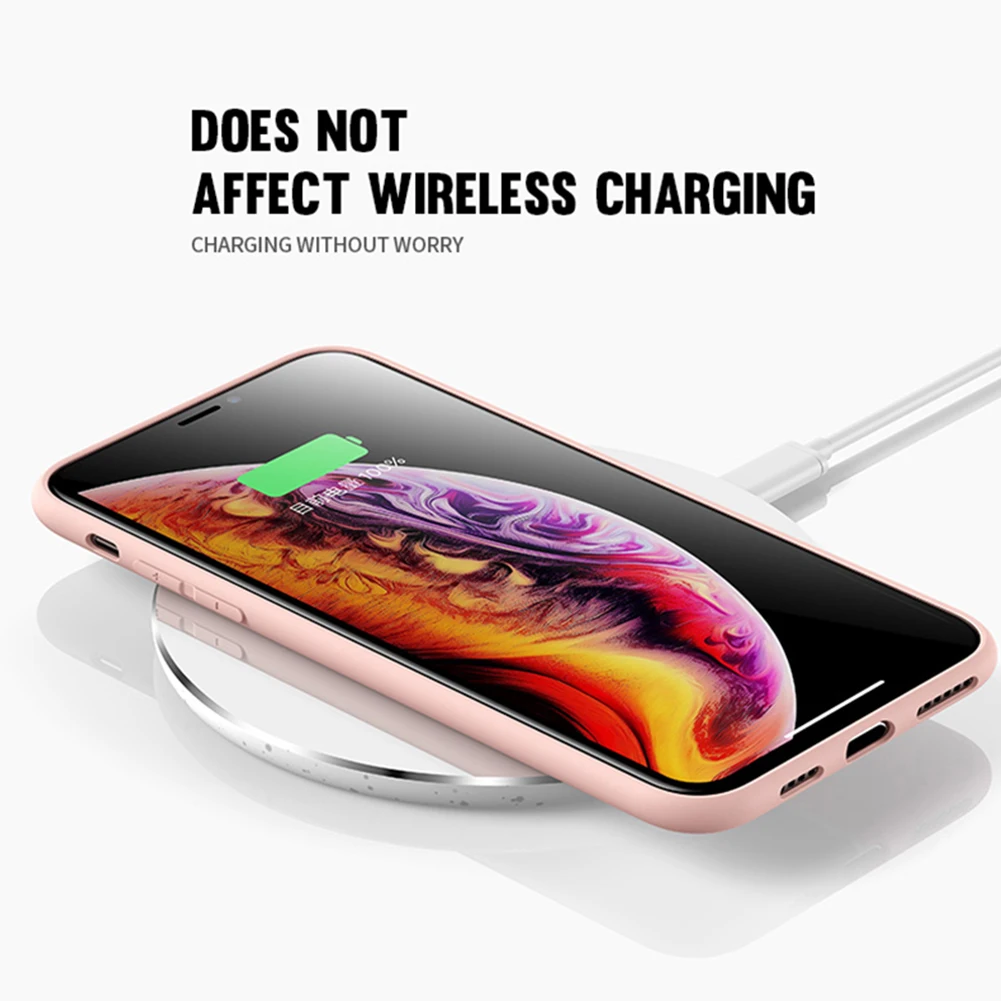 Liquid Silicone Phone Case for Huawei P30 Pro Wireless Charger Mate20 Shockproof Back Cover Shell Capa |