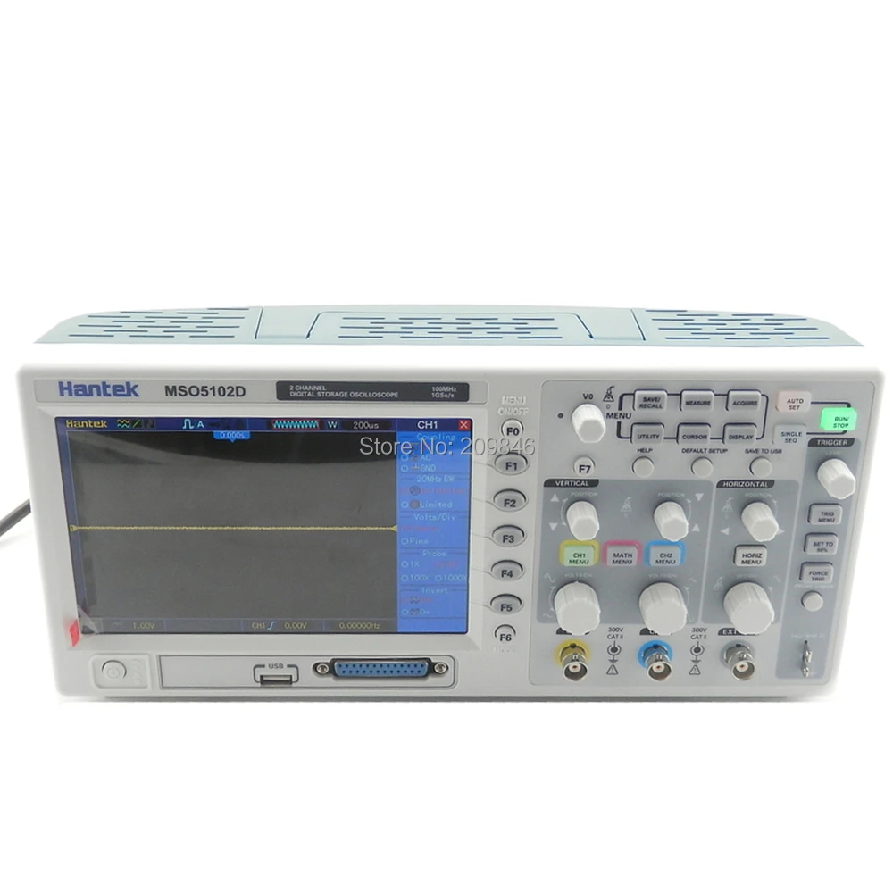DHL Бесплатная доставка Hantek mso5102d смешанных сигналов цифрового осциллограф 100 мГц