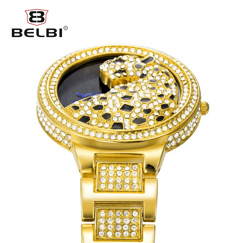 Роскошные Брендовые женские наручные часы AAA BELBI модные кварцевые с леопардовым