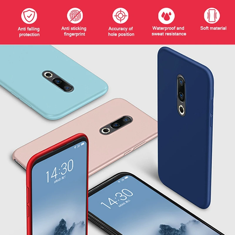 Чехол для Meizu 16th чехол из жидкого силикона тонкий матовый мягкий чехол для мобильного телефона Чехлы для MeiZu 16th 16 Ом полное покрытие противоударный чехол