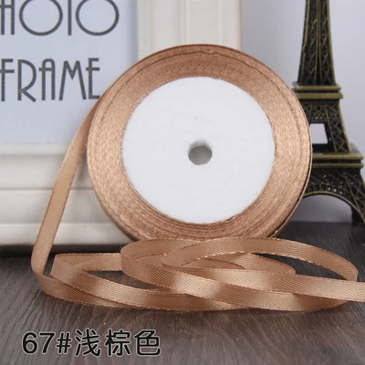 25 ярдов/рулон атласная лента для подарков 0 6 см|faced satin ribbon|satin ribbonsingle face ribbon |