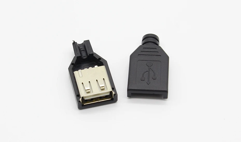 5/20/30 комплект 4 контактный разъем USB типа А с черной пластиковой