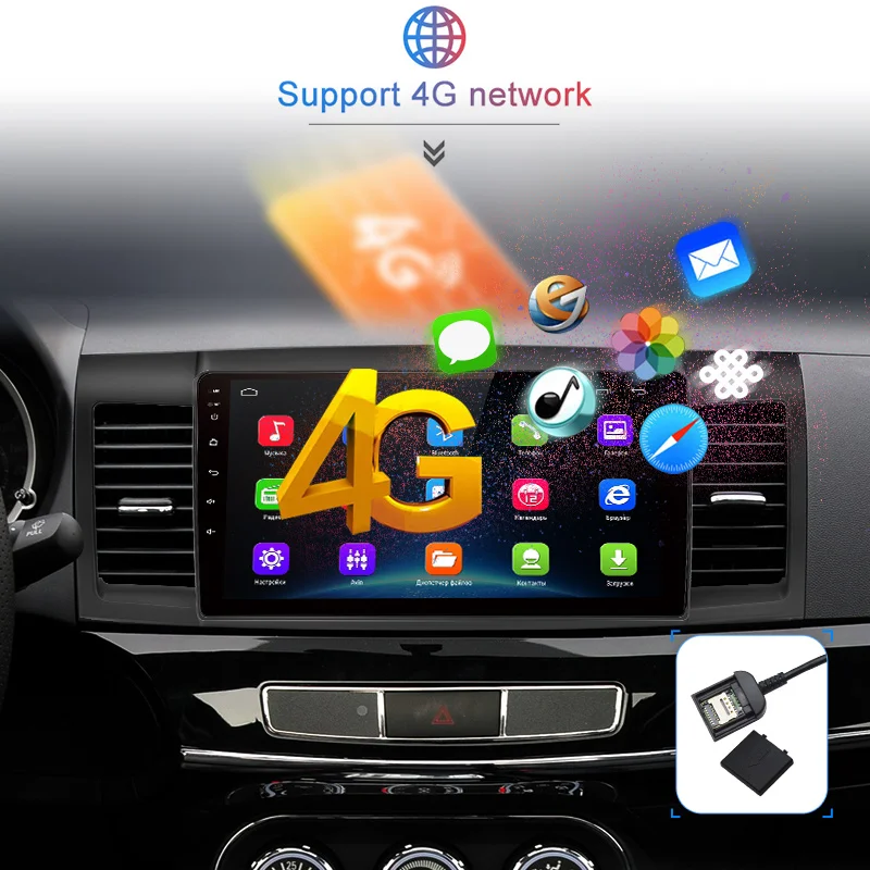 Junsun 2G+ 3 2G Android 8,1 4G Автомобильный Радио мультимедийный плеер для Mitsubishi Lancer 2007-2012 навигация gps 10,1 ''Авто 2 din без dvd