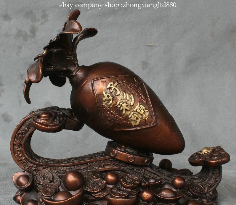 8 &quotКитайский Фиолетовый Бронзовый Fengshui Ruyi Редис Yuanbao Богатство Лаки