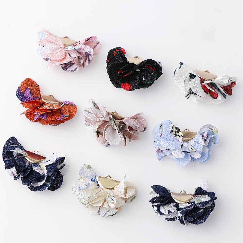 10 шт. Цветочная бабочка смешанных цветов кисточка нить бахрома пурпурная макраме