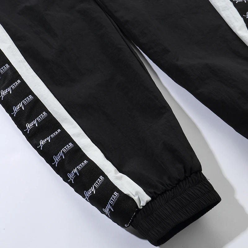 Хип уличная Для мужчин джоггеры Пант Sweatpant модные Harajuku полосатые спортивные