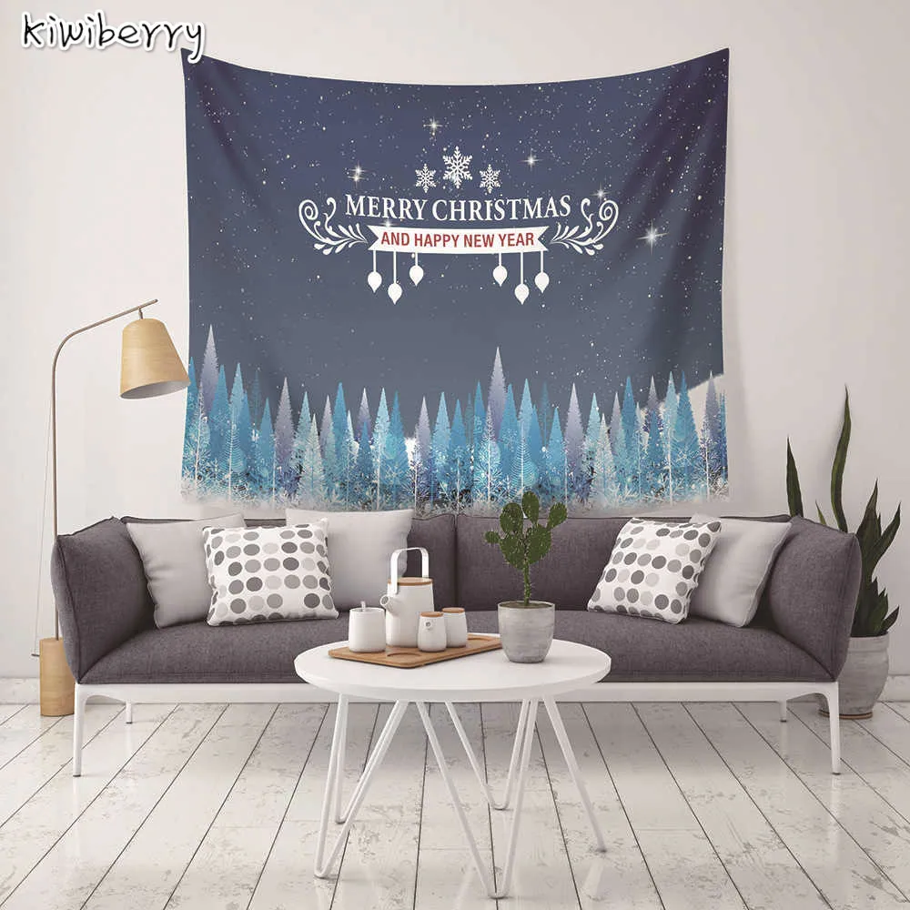 Современный с рождественским принтом макраме настенный висящий психоделический