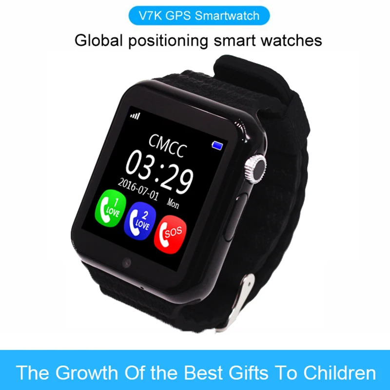 Бдо V7K Bluetooth Smart часы для детей мальчик девочка Поддержка gps SOS SIM/TF циферблат вызова