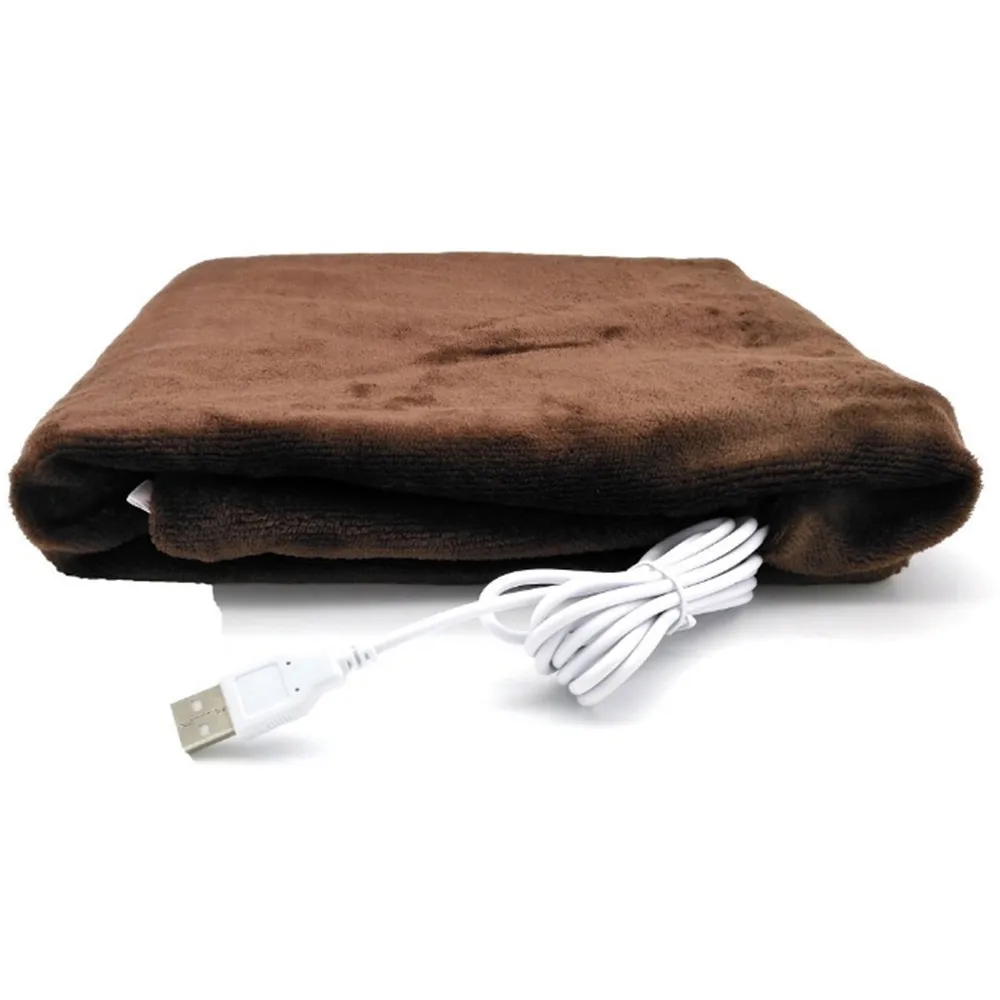 brown Высокое качество Удобный Электрический USB Подогрев шарф-одеяло из углеродного волокна отопление электрическое одеяло моющийся - Цвет: brown